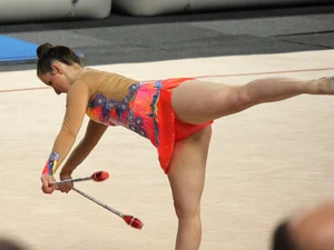 Candid gymnastics girls