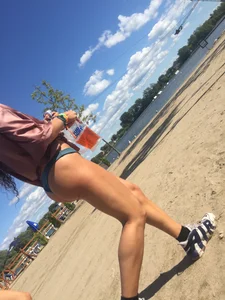 Cheeky girl and her friend at the beach (OC, First Post, Hope you guys like it)