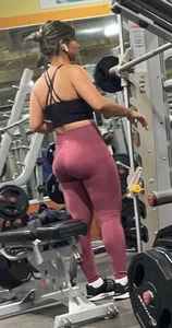 Juicy Big Hips and Tits in Red — Gym Hottie