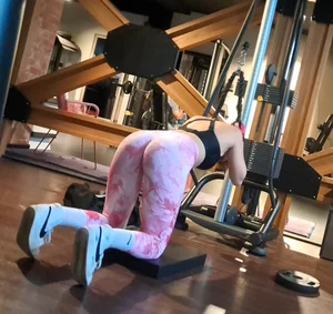 Sexy Gym Girl in Pink Leggings Doggy Style (OC)