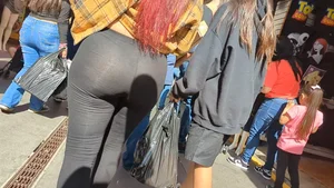 Latina with See Thru Leggings VTL Big Culo