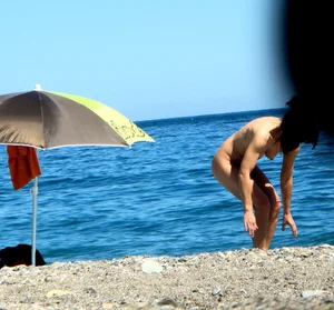 Nude beach and topless girls