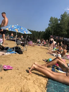 Sexy Tattooed Girls in Swimsuits Lying on a Beach Creepshots