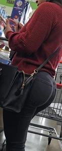Juicy ass shorty latina in dark grey guess jeans (gif)