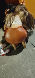 Leather skirt babe (VTL)