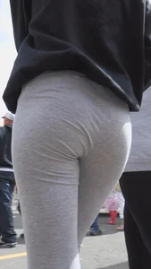 Street Cute Yoga Pants Candid