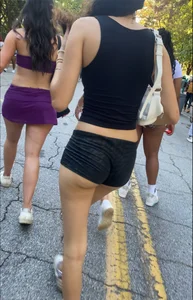 Cheeks hanging out tight shorts