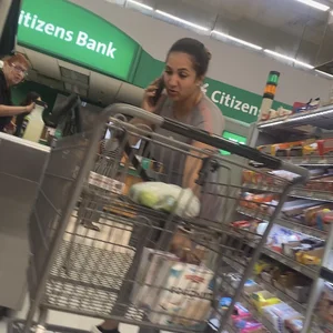 Juicy Booty Latina in Tight Grey Leggings (VTL, See Thru, Faceshot)