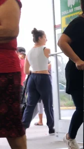 Short shorts running errands