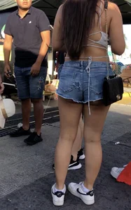 cute latina showing cheeks !!!
