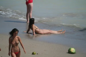 Continesti nude beach girls in Romania
