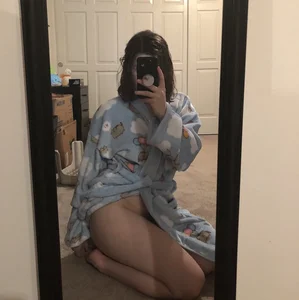 Girl in a Bathrobe Mirror Selfie