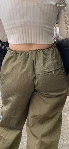 Jiggly round ass of a blonde beauty in cargo pants + Face shots