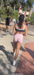 Tiny tight sexy college brunette FAT ass