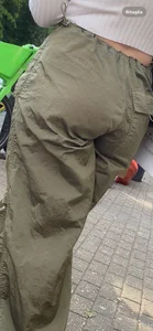 Jiggly round ass of a blonde beauty in cargo pants + Face shots