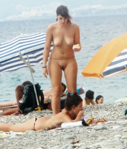 Nude beach and topless girls
