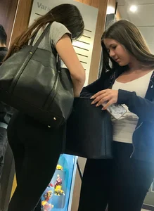 Tight teens at fast food place