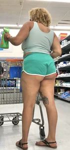 [OC] BBW Mixed MILF ASS completely OUT at Walmart + Nipple Piercings