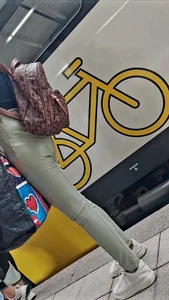 She noticed my Cam?! 2 Ukraine Girls! Latex green tight pants! Super Ass! Looking in Cam!