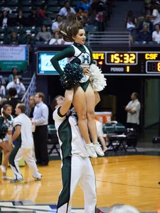 Candid cheerleaders