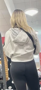 Slim fit blonde in shiny lulus - wanted to spank her