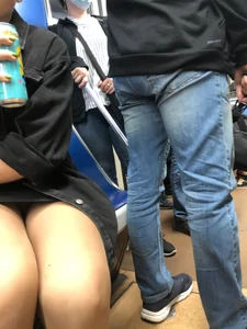 Sexy Candid Blonde With a Short Haircut in Pantyhose and a Skirt - Subway Train Legs Closeups Gallery