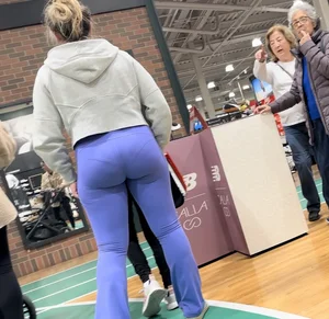 Fat Ass Booty VPL in Purple Leggings