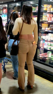 Mixed-Asian/White Girl w/ Phat Ass Squeezed into tight Flare Jeans