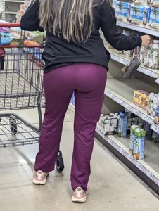 Green and purple tight pants