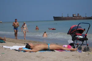 Continesti nude beach girls in Romania