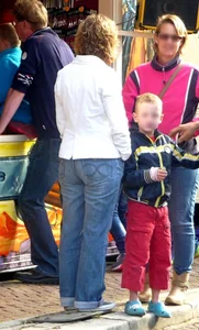 Milf in jeans on the street
