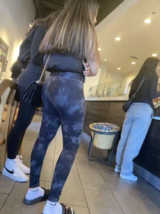A group of yummy teen asses at Starbucks