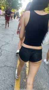 Cheeks hanging out tight shorts