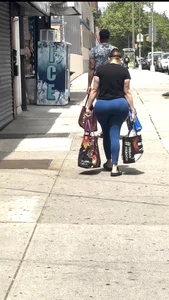 Huge ass bbl latina vpl blue leggings