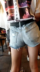 Teens in shorts shorts…tiny butt cheeks