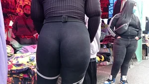 Big Ass Milf in Black Spandex - she has a tattoo?
