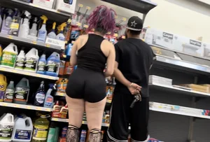 Goth Emo Redbone with a Phat Ass Dresses Like A Whore to Walmart