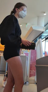 Teen butt in nike pro spandex shorts