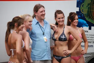 Various sexy girls at car washes in bikinis