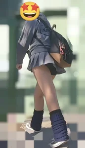 College girl with long legs