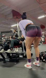 Nutbuster! Latina With Plump Ass In Gym Shorts  Not OC