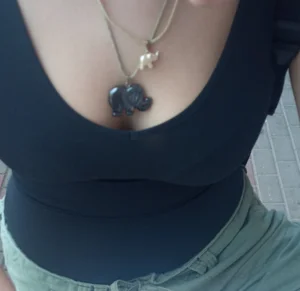 Pretty cleavage (the same girl form “Those tits almost popped put”)