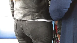 Hot Ass in Tight Jeans Bus Creepshot