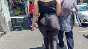 Huge Chubby Ass in Tights Street Creepshots Series