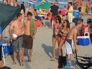 Mix of candid girls at the beach and in bikinis