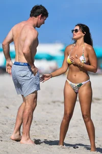 Brooks Nader looking sexy in a little bikini on a beach in Miami