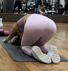 SKINNY GIRL in PINK SEE THROUGH Leggings, ALL ANGLES