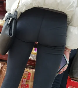Skinny Teen Black Leggings VPL