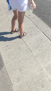 Nice Candid Legs in Sandals on a Street Creepshot