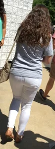 White jeans w/VPL